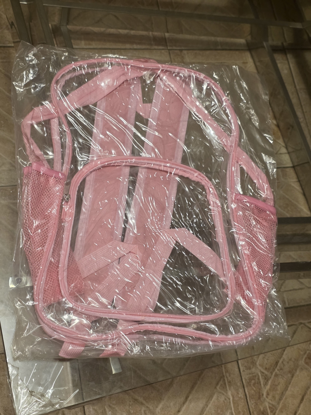 Pink Clear Kids Backpack - Stylish Transparent School Bag